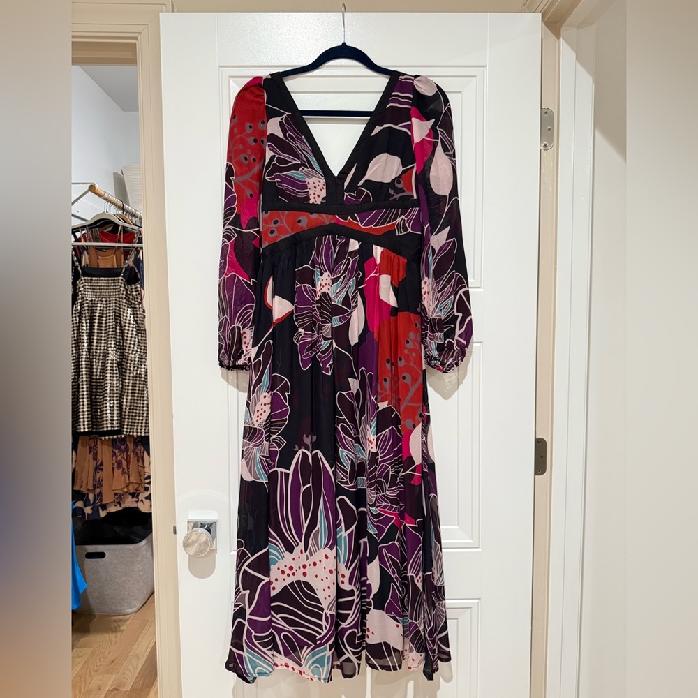 Anthropologie floral maxi dress - size XS
